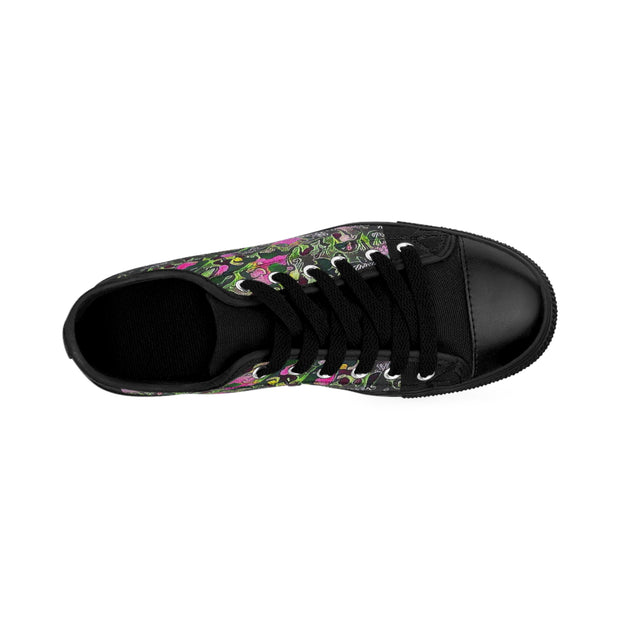 Women's Sneakers  Black Purple Dream Garden