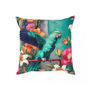 Emerald Green Parrot Paradise Cushion