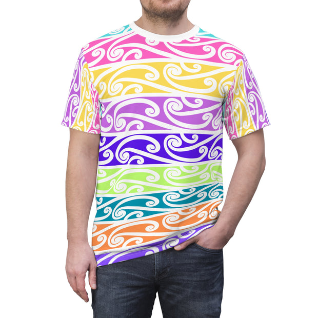 Colorful Koru Unisex Cut & Sew Tee (AOP)