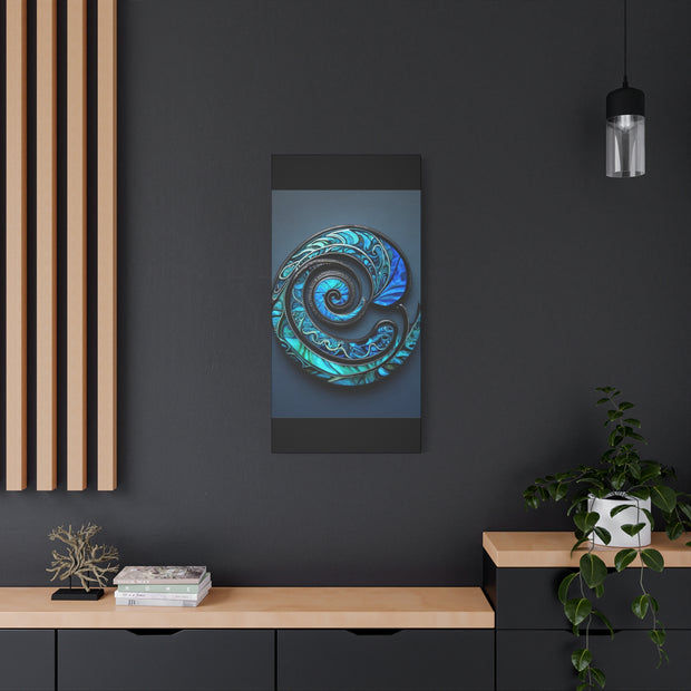 Stunning Blue Paua Abalone Shell Spiral Classic Canvas
