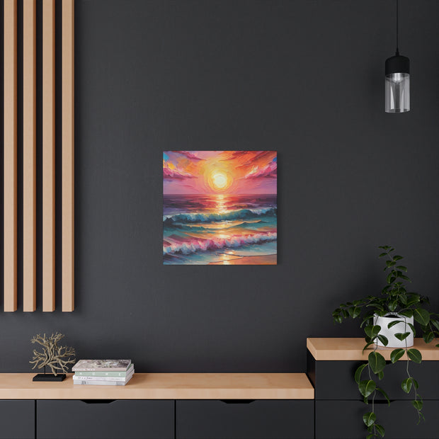Beautiful Colorful Sunset Oils Classic Canvas