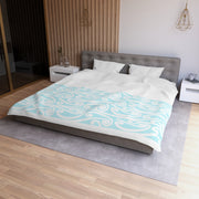 Soft Pastel Aqua Blue Microfiber Duvet Cover
