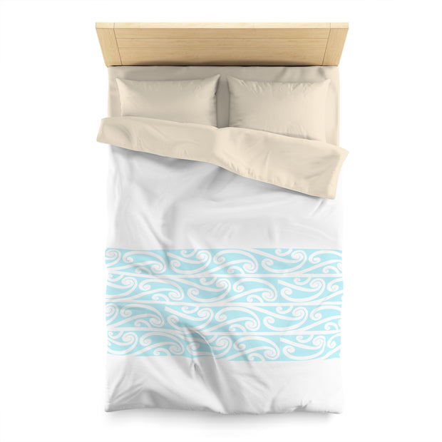 Soft Pastel Aqua Blue Microfiber Duvet Cover