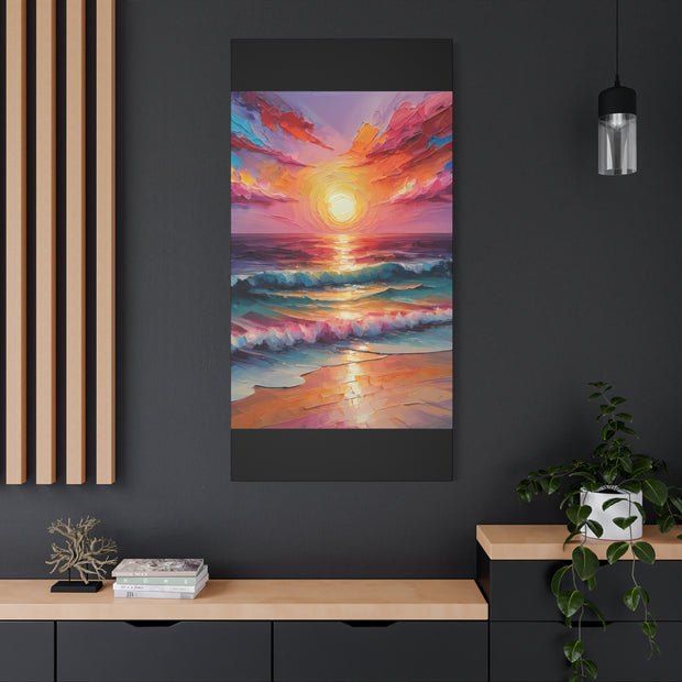 Beautiful Colorful Sunset Oils Classic Canvas