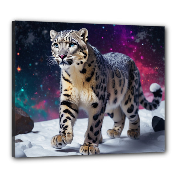 Rainbow Snow Leopard Canvas 24" x 20" (Framed)