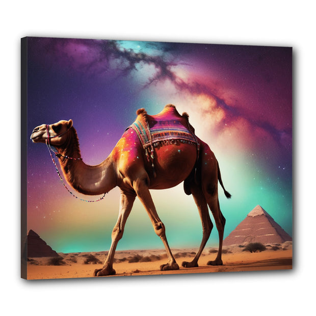 Rainbow Camel in Egypt Canvas 24" x 20" (Framed)