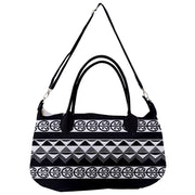 Tukutuku Black and White Removable Strap Handbag