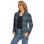Paua Abalone Shell  Women's Puffer Bubble Jacket Coat