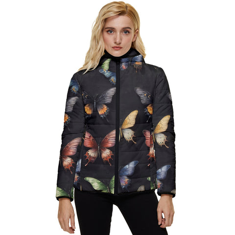 Butterfly Women's Hooded Quilted Jacket