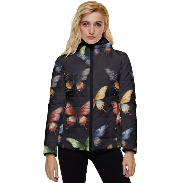 Butterfly Women's Hooded Quilted Jacket