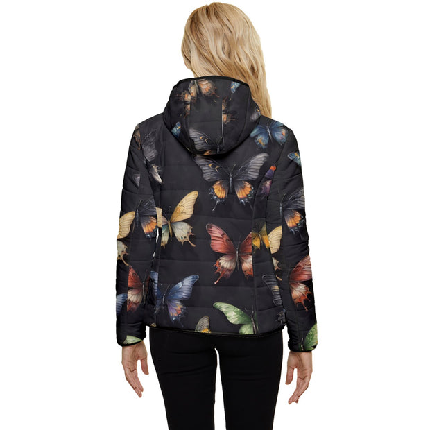 Butterfly Women's Hooded Quilted Jacket