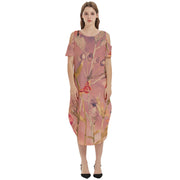 Cinnamon Garden Cold Shoulder Loose Fit Dress With Pockets