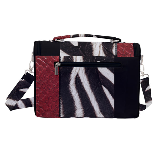 Zebra Red Satchel Shoulder Bag
