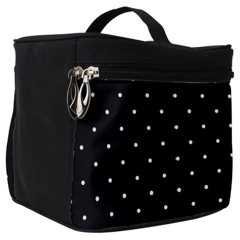 Black Polka Dot Make Up Travel Bag (Big)