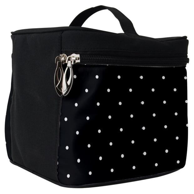 Black Polka Dot Make Up Travel Bag (Big)