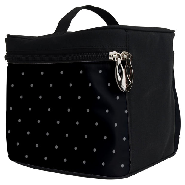 Black Polka Dot Make Up Travel Bag (Big)