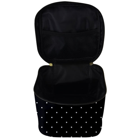 Black Polka Dot Make Up Travel Bag (Big)