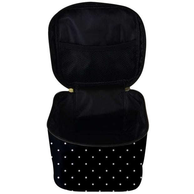 Black Polka Dot Make Up Travel Bag (Big)