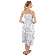 Blue Flowers and Butterflies Layered Bottom Dress