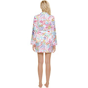 Light Tropical Long Sleeve Satin Robe