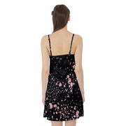 Pink Cherry Blossom at Night Satin Night Slip