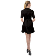 Black Belted Shirt Dress
