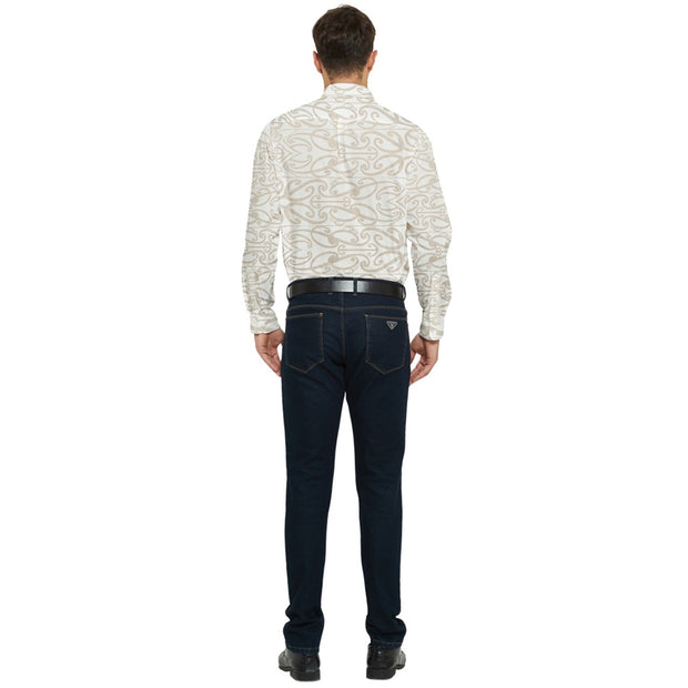 Light Beige Koru Men's Long Sleeve Pocket Shirt
