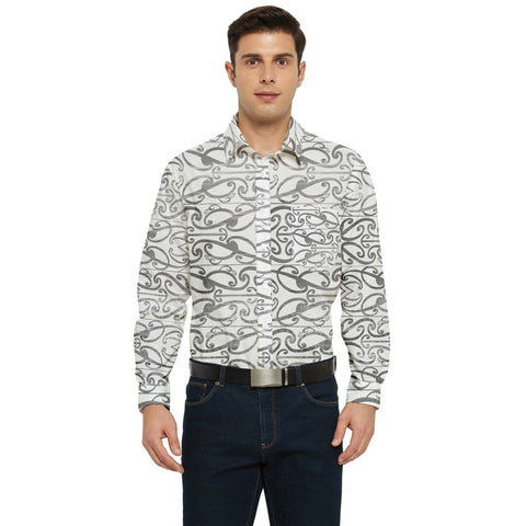Soft Greys Koru Men's Long Sleeve Pocket Shirt