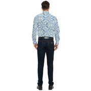 Soft Blue Koru Men's Long Sleeve Pocket Shirt