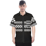 Black and White TukuTuku Men's Hawaii Shirt