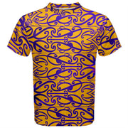 Orange and Purple Koru Men's Cotton T-Shirt