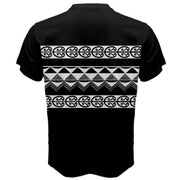 Black and White Māori design Men's Cotton T-Shirt