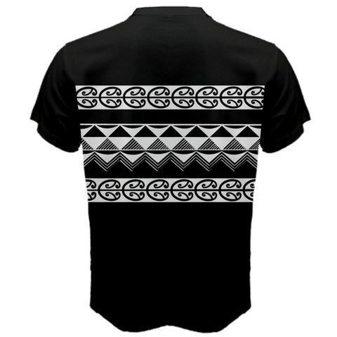 Black and White Māori design Men's Cotton T-Shirt