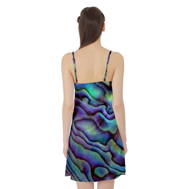 Paua Shell Design Satin Night Slip