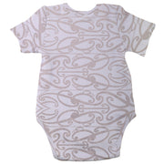 Beige Koru Pastel Baby Short Sleeve Bodysuit