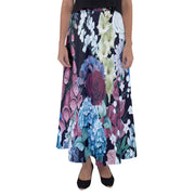 Floral Arrangement Flared Maxi Skirt