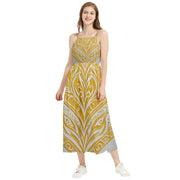Yellow Mustard Boho Sleeveless Summer Dress