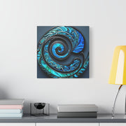 Stunning Blue Paua Abalone Shell Spiral Classic Canvas