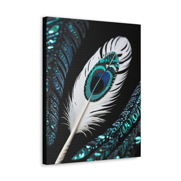 Paua Shell Abalone Feather Classic Canvas
