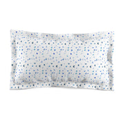 Blue and White Flowers and Butterfly Microfiber Pillow Sham