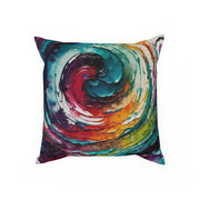 Colorful Swirl In Watercolors and Oils Cushion