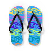 Blue Koru Flip Flops