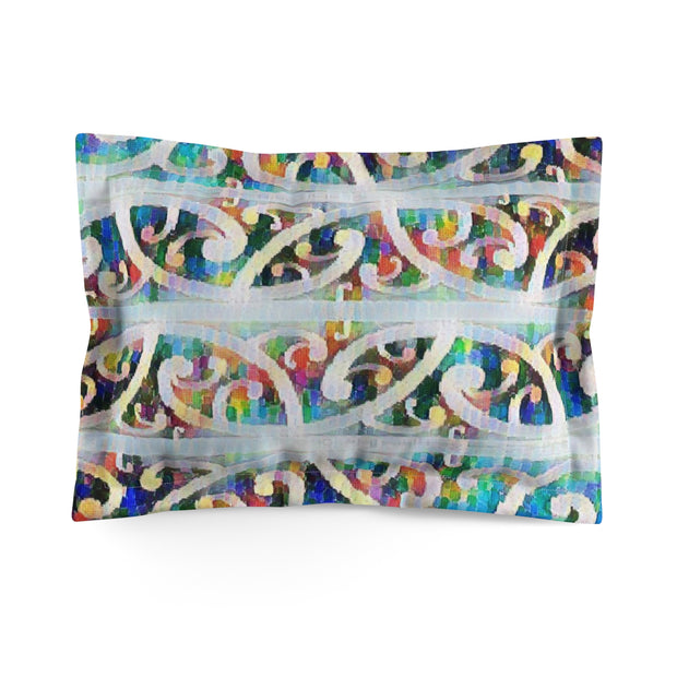 Microfiber Pillow Sham Ethnic Color Koru