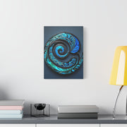 Stunning Blue Paua Abalone Shell Spiral Classic Canvas