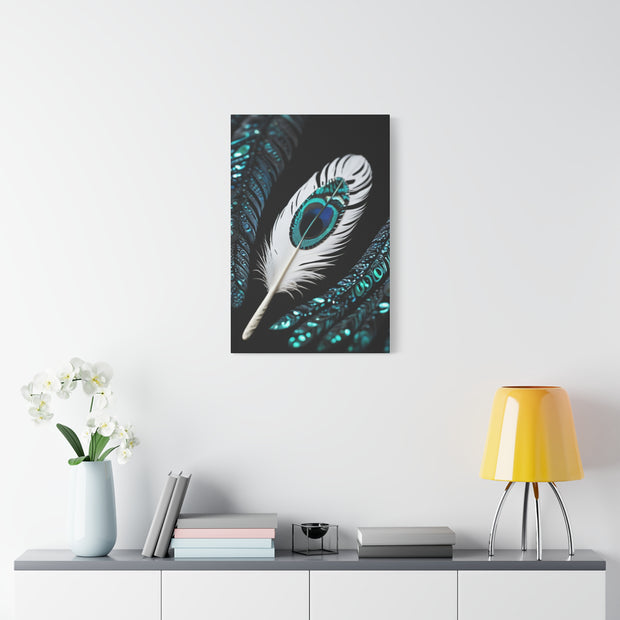 Paua Shell Abalone Feather Classic Canvas