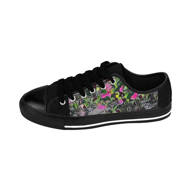 Women's Sneakers  Black Purple Dream Garden