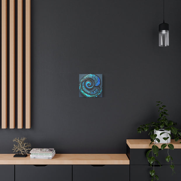 Stunning Blue Paua Abalone Shell Spiral Classic Canvas
