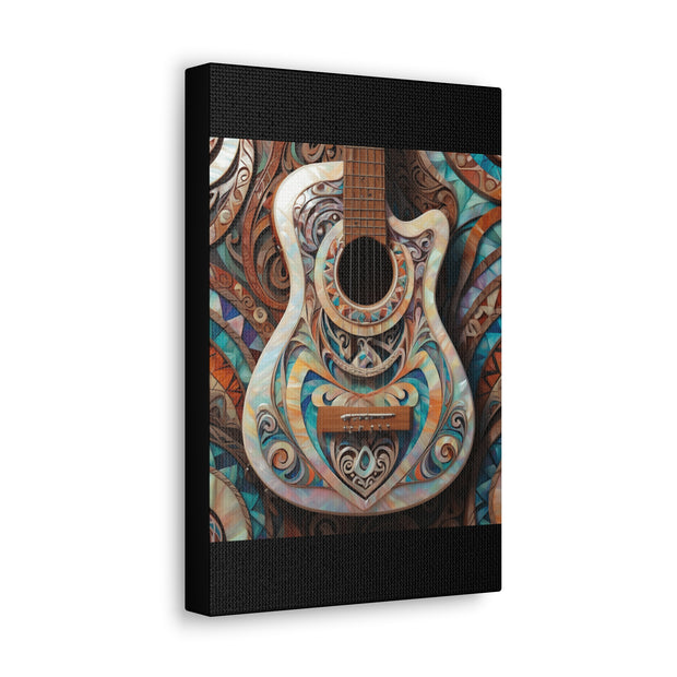 Mother Of Pearl Guitar Colorful Classic Canvas