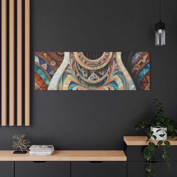 Mother Of Pearl Guitar Colorful Classic Canvas