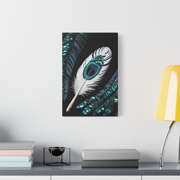 Paua Shell Abalone Feather Classic Canvas